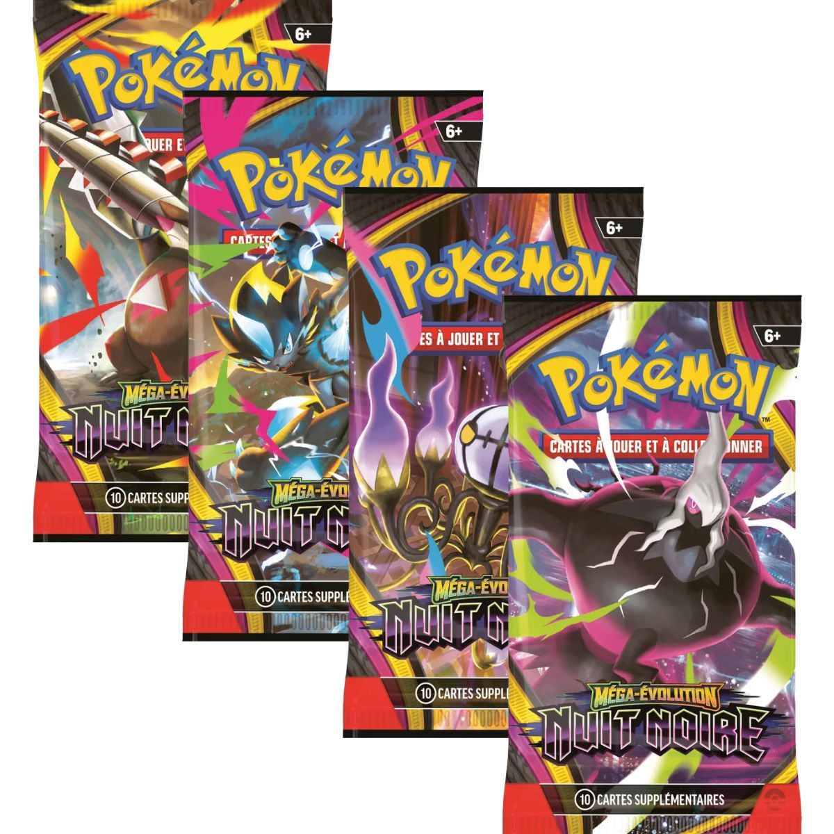 Pokémon — Bundle 4 boosters Méga-Évolution Nuit Noire