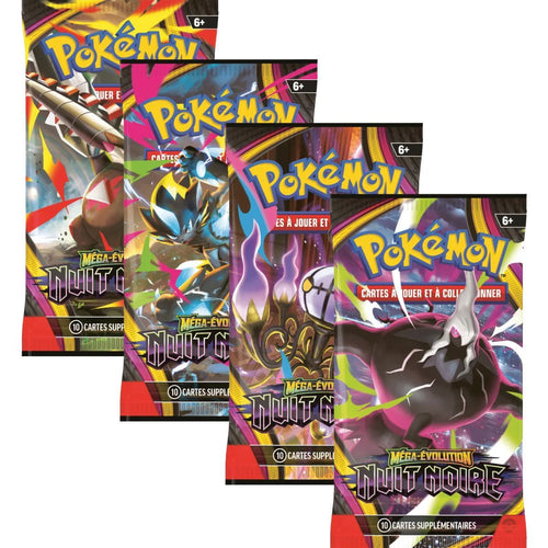 Pokémon — Bundle 4 boosters Méga-Évolution Nuit Noire