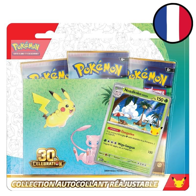 Pokémon — Collection autocollant réajustable 30e Anniversaire Noadkoko d'Alola